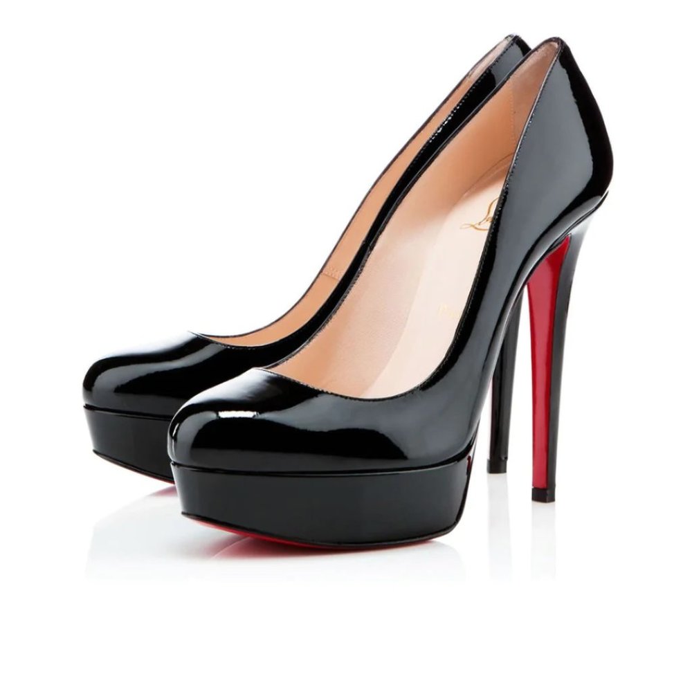 Christian Louboutin Black and Red Platform Heels
